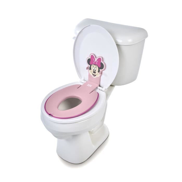 DISNEY BABY- MINNIE- Réducteur de lunette de toilette enfant universel adhésif?, innovant, Installation rapide, semi-permanent