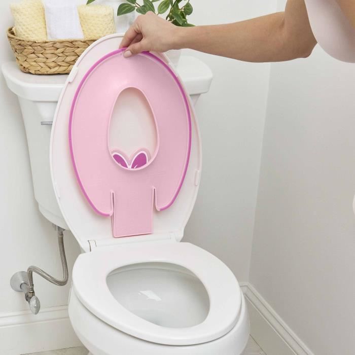 DISNEY BABY- MINNIE- Réducteur de lunette de toilette enfant universel adhésif?, innovant, Installation rapide, semi-permanent