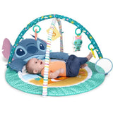 DISNEY BABY - STITCH - Tapis de sol éveil bébé, évolutif, arche avec jouets sensoriels, peluche, miroir, coussin Stitch, hochet