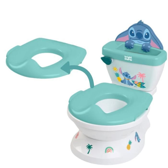 DISNEY BABY - STITCH - Mini toilette avec réducteur de lunette de toilette inclus, 2 en 1, Pot amovible facile a nettoyer