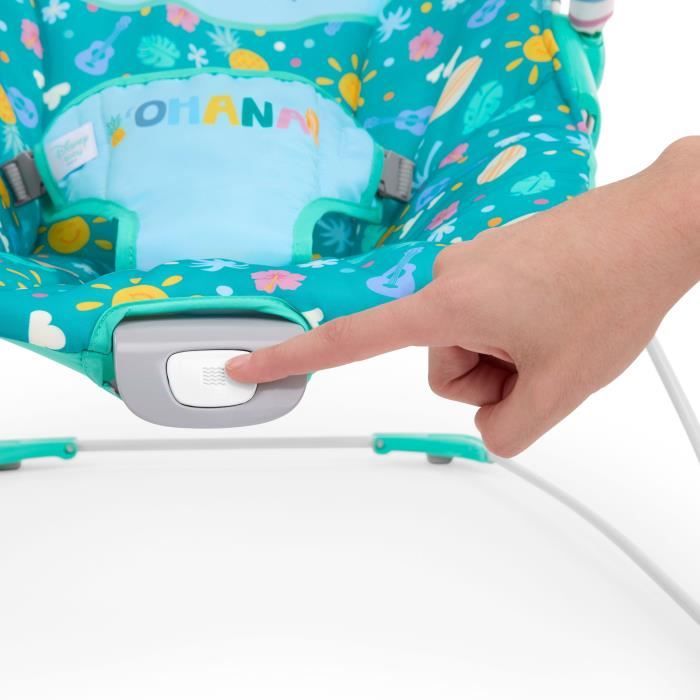 DISNEY BABY - STITCH - Transat bébé, Arche avec jouets d'éveil amovible, Vibrations apaisantes, évolutif de 0 a 6 mois