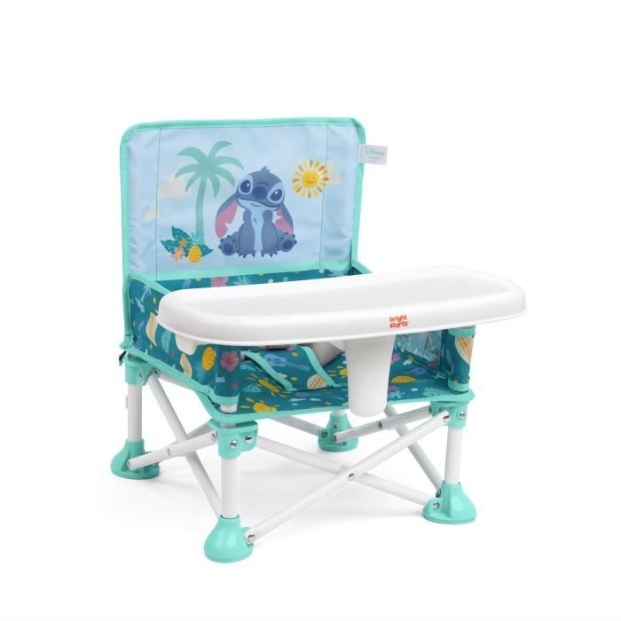 DISNEY BABY - STITCH - Rehausseur de chaise pliable, Léger et facile a nettoyer, Sac de transport inclus