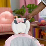DISNEY BABY -MINNIE-Transat bébé arche avec jouets d'éveil Disney amovible, 8 Mélodies, Vibrations calmantes, Cale tete évolutif