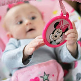 DISNEY BABY -MINNIE- Transat bébé Confettis, Arche avec jouets d'éveil amovibles, Vibrations apaisantes,  Lavable en machine