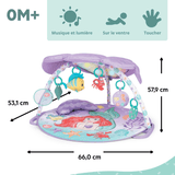 DISNEY BABY -PETITE SIRENE- Tapis d'éveil bébé évolutif Arche, jouets sensoriels et musicaux, guirlande lumineuse, cadeau bébé