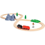 Circuit Locomotive a piles a vapeur - BRIO World - 36017 - Circuit en bois - Rouge