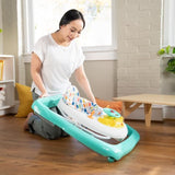 BRIGHT STARTS Trotteur bébé évolutif et pliable 2-en-1 - Lumieres et Sons - Jouet d'éveil amovible, Musique, Hauteur Réglable
