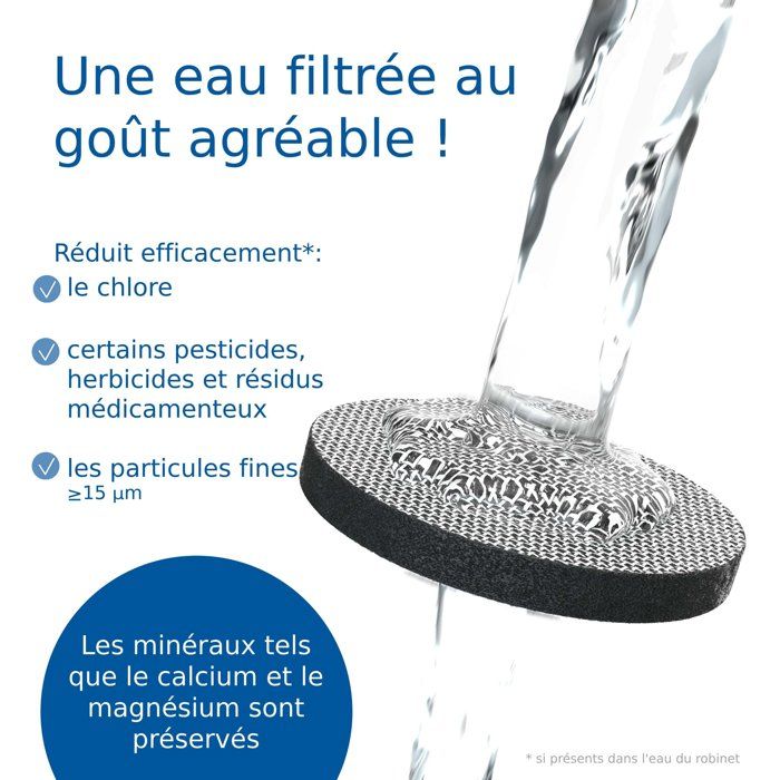 Gourde filtrante - BRITA - 2 microdiscs inclus - Abricot