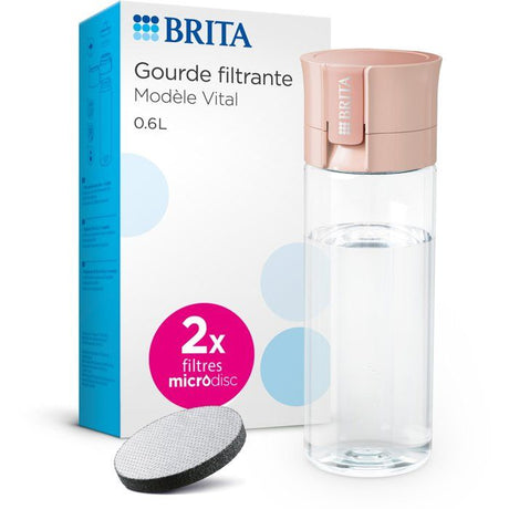 Gourde filtrante - BRITA - 2 microdiscs inclus - Abricot