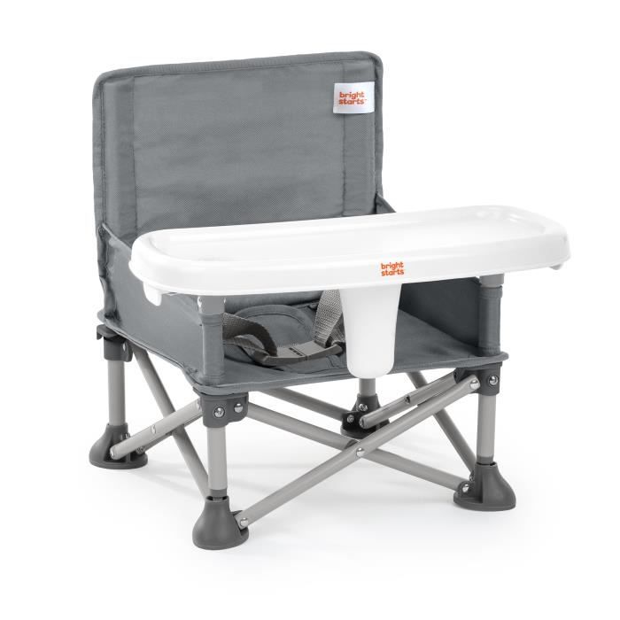 BRIGHT STARTS Rehausseur de chaise pliable, PoP N Sit, nomade, de voyage, Léger et facile a nettoyer, Sac de transport inclus