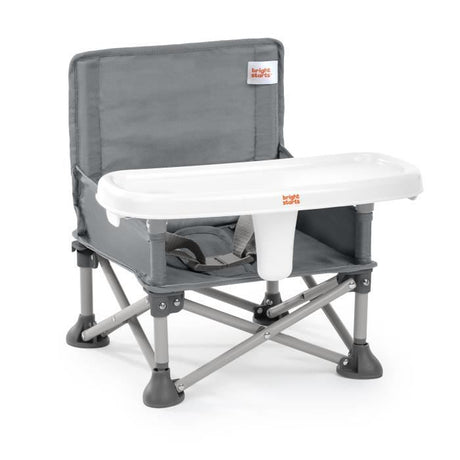 BRIGHT STARTS Rehausseur de chaise pliable, PoP N Sit, nomade, de voyage, Léger et facile a nettoyer, Sac de transport inclus
