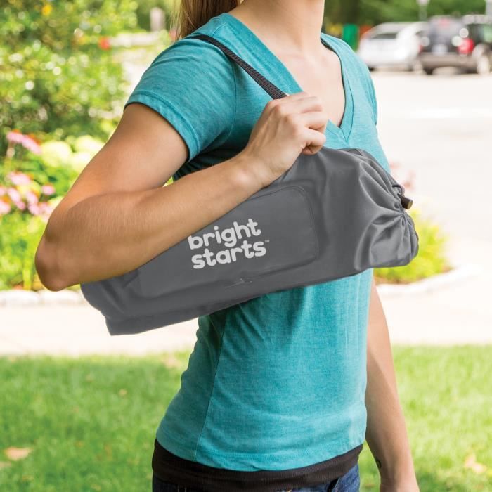 BRIGHT STARTS Rehausseur de chaise pliable, PoP N Sit, nomade, de voyage, Léger et facile a nettoyer, Sac de transport inclus