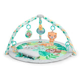 BRIGHT STARTS Tapis d'éveil bébé au sol évolutif pliable- Foret tropicale- arche avec jouets sensoriels et musicaux ,miroir
