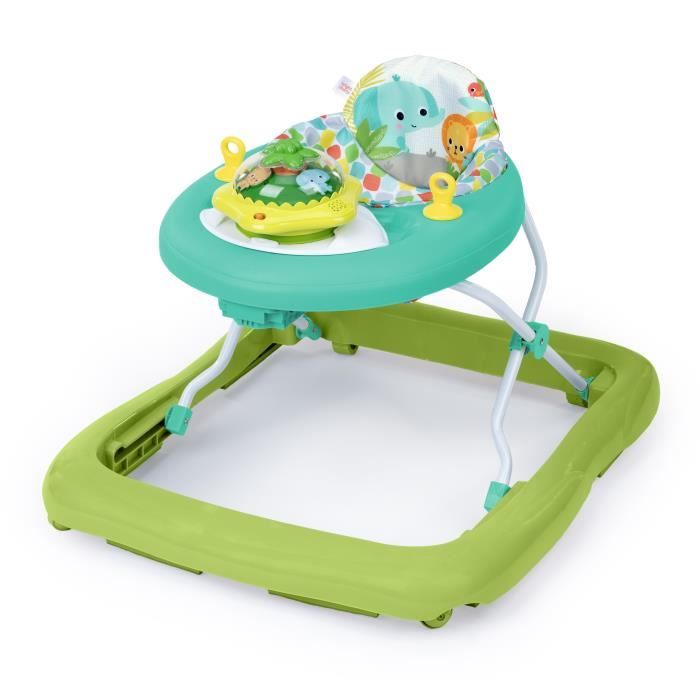 BRIGHT STARTS Trotteur bébé évolutif et pliable 2-en-1 - Wanderlights - Jouet d'éveil amovible, Musique, Hauteur Réglable