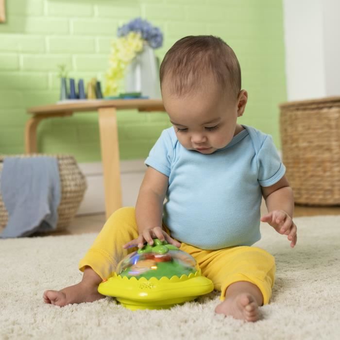 BRIGHT STARTS Trotteur bébé évolutif et pliable 2-en-1 - Wanderlights - Jouet d'éveil amovible, Musique, Hauteur Réglable