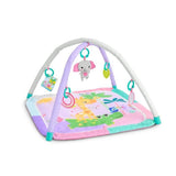 BRIGHT STARTS Tapis de sol éveil bébé évolutif pliable- Jungle Rose- arche avec jouets sensoriels et musicaux, miroir