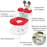 DISNEY BABY - MICKEY- Mini toilette avec réducteur de lunette de toilette inclus, 2 en 1, MySize, Pot amovible facile a nettoyer