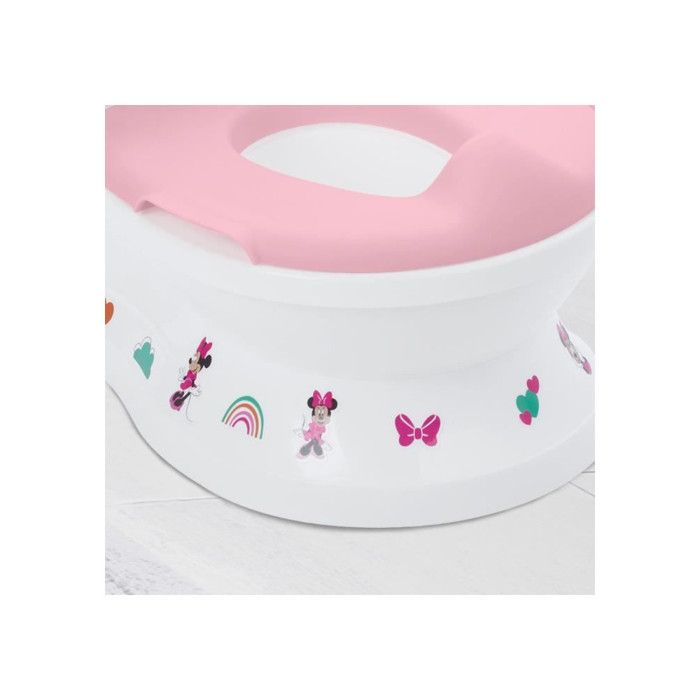 DISNEY BABY - MINNIE- Mini toilette avec réducteur de lunette de toilette inclus, 2 en 1, MySize, Pot amovible facile a nettoyer