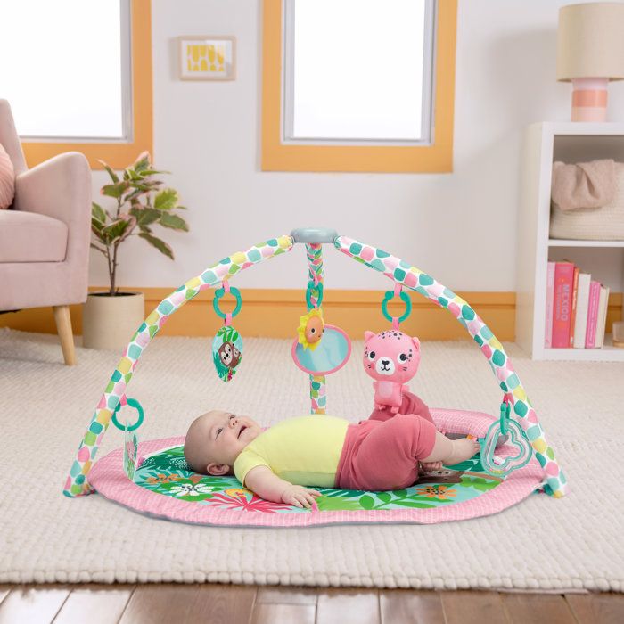 BRIGHT STARTS- Tapis d'éveil pliable POP 'N Wiggle Rosy Rainforest