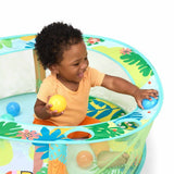 BRIGHT STARTS- Piscine à Balles Rainforest pliable avec sac de transport inclus, 20 balles