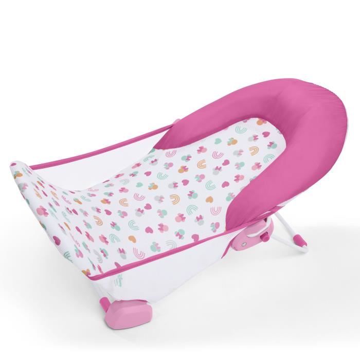 DISNEY BABY- MINNIE- Transat de bain pour bébé fille pliable rose