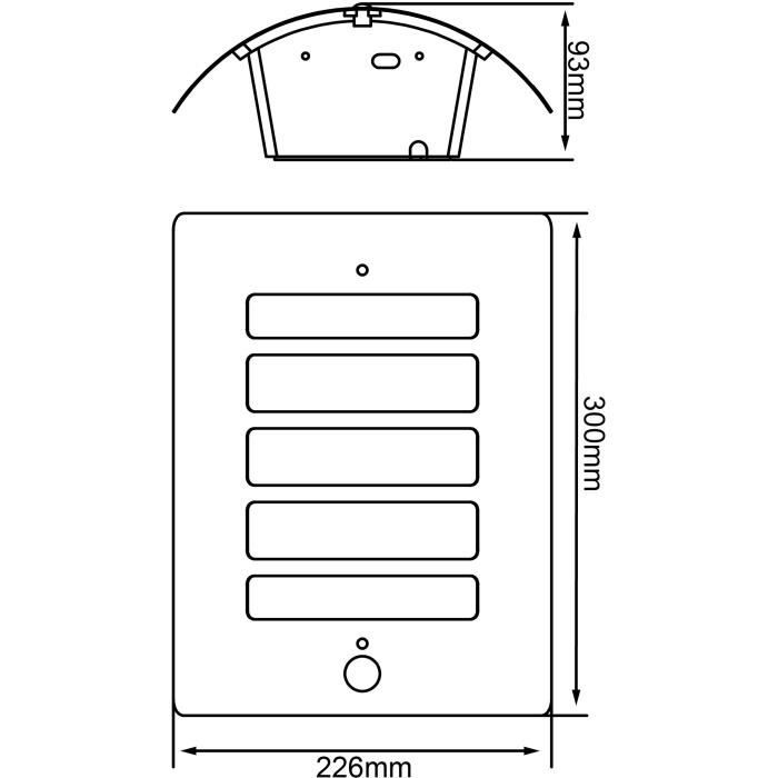 Applique extÈrieure avec dÈtecteur TODD - BRILLIANT - Anthracite - MÈtal/Plastique - IP44