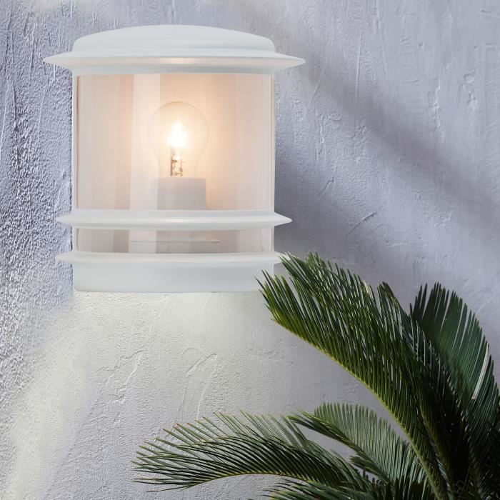 Applique murale extérieure Hollywood - Brilliant - Blanc - Ampoule E27 max 60 W