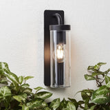Applique extérieure descendante AOSTA - BRILLIANT - Noir dépoli - Métal/plastique - E27 1x25W