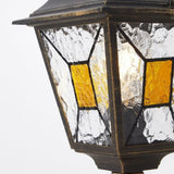 Borne extérieure JANEL - BRILLIANT - noir doré - métal/verre - E27 max 60W - IP44