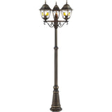 Lampadaire extÈrieur JANEL - BRILLIANT - noir dorÈ - mÈtal/verre - 3x60W - IP44