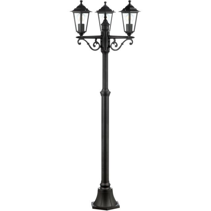 Lampadaire extÈrieur 3L CARLEEN - BRILLIANT - noir - mÈtal/verre - 200x61cm - IP44