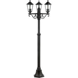 Lampadaire extérieur 3L CARLEEN - BRILLIANT - noir - métal/verre - 200x61cm - IP44