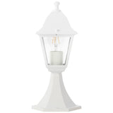 Borne extÈrieure NISSIE blanc - Brilliant - MÈtal/verre - IP44 - 1xE27 60W