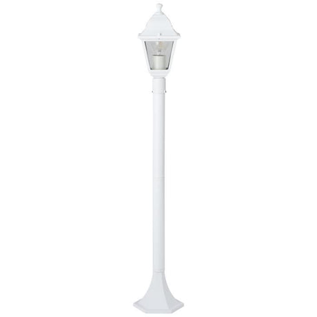 Lampadaire extérieur - BRILLIANT - NISSIE - Blanc - Métal/Verre - 1xE27 60W - IP44