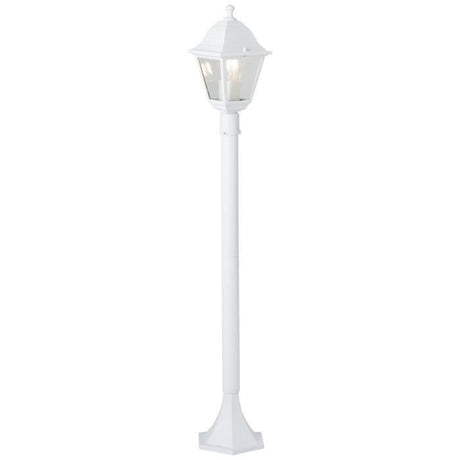 Lampadaire extérieur - BRILLIANT - NISSIE - Blanc - Métal/Verre - 1xE27 60W - IP44