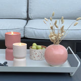 Lampe de table d'extérieur - BRILLIANT - LOVERE - Forme bougie - Plastique - 3 W - Beige et brun clair