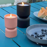 Lampe de table d'extérieur - BRILLIANT - LOVERE - Forme bougie - Plastique - 3 W - Terre cuite