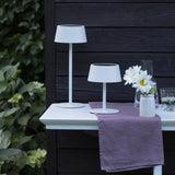 Lampe de table d'extérieur - BRILLIANT - PICCO - LED et solaire - Métal et plastique - 5 W - Blanc