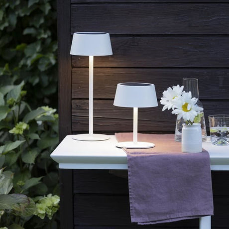 Lampe de table d'extérieur - BRILLIANT - PICCO - LED et solaire - Métal et plastique - 5 W - Blanc