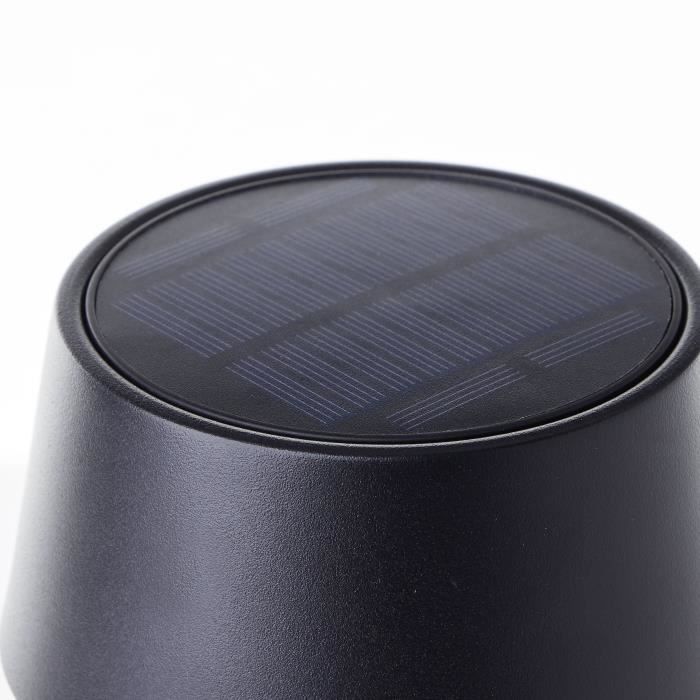 Lampe de table d'extÈrieur - BRILLIANT - PICCO - LED et solaire - MÈtal et plastique - 5 W - Noir dÈpoli