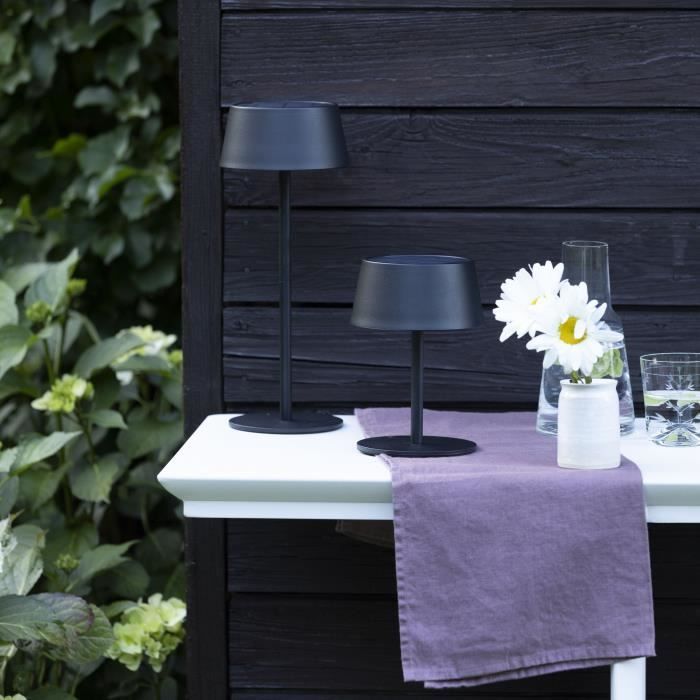 Lampe de table d'extérieur - BRILLIANT - PICCO - LED et solaire - Métal et plastique - 5 W - Noir dépoli