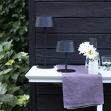 Lampe de table d'extérieur - BRILLIANT - PICCO - LED et solaire - Métal et plastique - 5 W - Noir dépoli