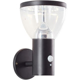 Applique extérieure - BRILLIANT - TULIP - LED et solaire - Détecteur de mouvement - Acier inoxydable et plastique - 4 W - Noir