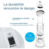 Bouteille filtrante BRITA - Fill & Serve Gris - Capacité 1,3L - 1 filtre MicroDisc inclus