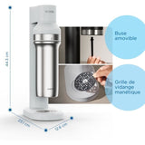 Machine a soda BRITA - SodaTRIO Blanche - 1 Bouteille 1L et 1 Cylindre de CO2 inclus