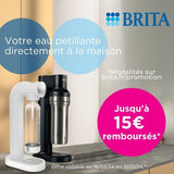 Machine a soda BRITA - SodaTRIO Blanche - 1 Bouteille 1L et 1 Cylindre de CO2 inclus