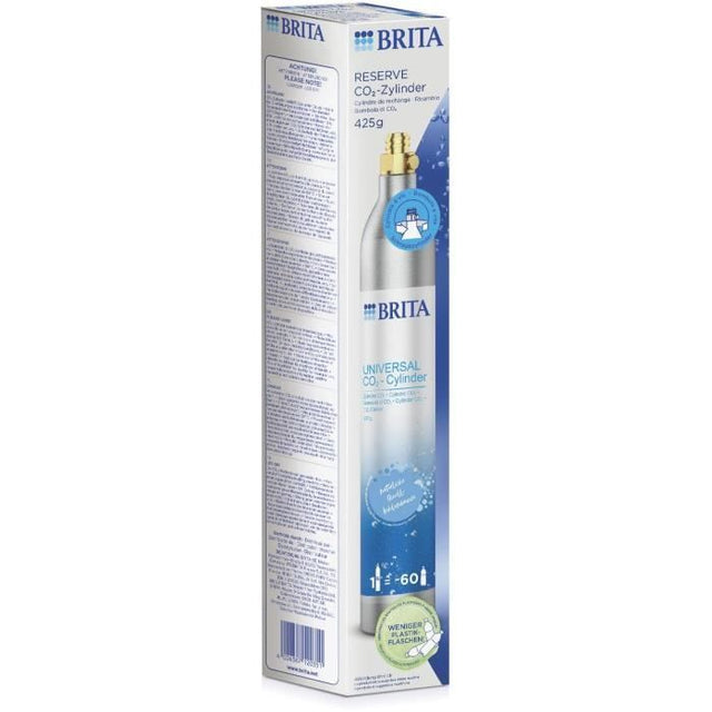 Cylindre CO2 de réserve BRITA - Pour machines a eau pétillante - Gazéifie jusqu'a 60L d'eau pétillante