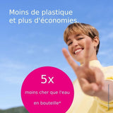 Carafe filtrante en verre BRITA - Model One bleue - Capacité 2,5L dont 1,5L d'eau filtrée - 1 Cartouche Maxtra Pro All-In-1 incluse