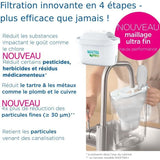 Carafe filtrante en verre BRITA - Model One bleue - Capacité 2,5L dont 1,5L d'eau filtrée - 1 Cartouche Maxtra Pro All-In-1 incluse