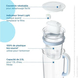 Carafe filtrante en verre BRITA - Model One bleue - Capacité 2,5L dont 1,5L d'eau filtrée - 1 Cartouche Maxtra Pro All-In-1 incluse